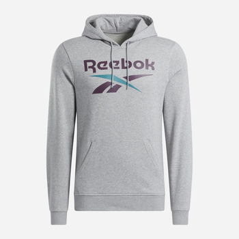 Bluza z kapturem męska ocieplana Reebok Identity Big Logo Fleece Hoodie 100206026 S Szara (1200143879672)