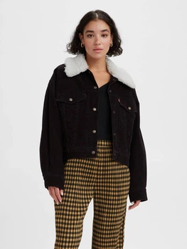 Джинсова куртка жіноча Levi's 56286065 L Чорна (1159808740)
