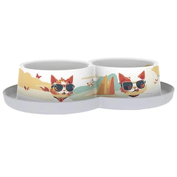 Moderna Double Trendy Dinner Indy&Louise Модерна Инди и Луиза двойная миска для котов, 2х350мл