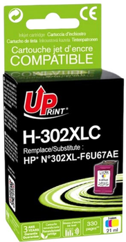 Картридж UPrint F6U67AE для HP Color 18 мл (H-302XLC)