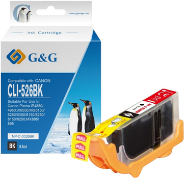 Картридж G&G CLI526BK для Canon Black 8.4 мл (NP-C-0526BK)