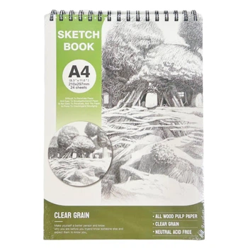Скетчбук А4 Clear Grain SketchPad 24л. 150г/м2 на спирали А42401