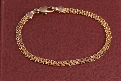Браслет Xuping Jewelry бисмарк 21 см 4 мм золотистый
