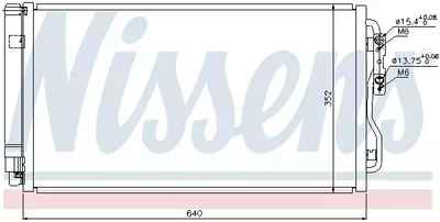 Радиатор, конденсор кондиционера BMW 3, NISSENS (940236)