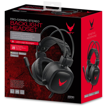 Słuchawki przewodowe gamingowe VARR Gaming LED Backlight Headset USB 3.5 Black (VH6020B)