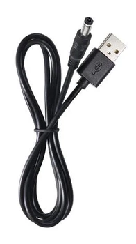 Кабель живлення DC 3.5*1.35 мм USB -> круглий штекер 1м 5В 5V для роутера Чорний