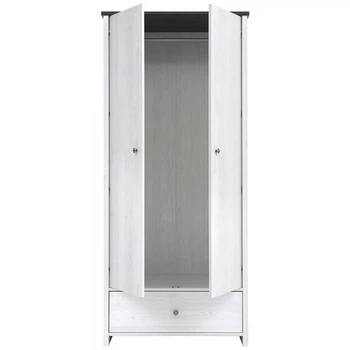Шкаф двухдверный платяной Порто BRW (Black Red White) SZF2D1S Джанни + Сосна ларико 89х56х200 см