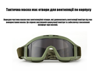 Маска балістична Revision Desert Locust Goggles олива