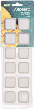 Форма для льоду з кришкою Ardesto Fresh силікон пластик бежевий 27х9.5х3.8 см (AR3595BE)