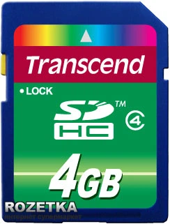 Карта памʼяті Transcend SDHC 4GB Class 4 (TS4GSDHC4)