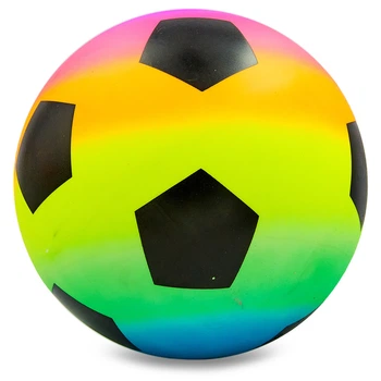 Мяч резиновый футбольный детский Zelart 0387 диаметр 23см Multicolor