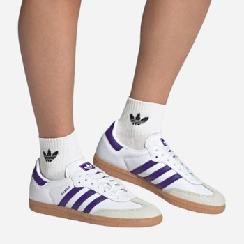 Sneakersy damskie do kostki adidas Originals Samba OG W IF6514 36 (3.5UK) Biały/Fioletowy (4066765922991)