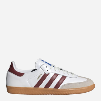 Sneakersy męskie do kostki adidas Originals Samba OG IF3813 47.5 (12UK) Biały/Ciemnoczerwony (4066759170896)