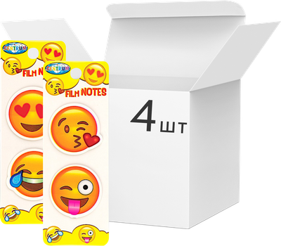 Упаковка пластиковых индексов Centrum 802304 Emoji 40х40 мм 20 листов 4 шт (2000998480257)