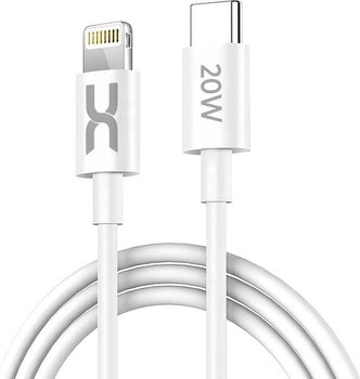 Интерфейсный кабель DC CL-Q21 20W (PD) TypeC-Lightning 1m White (36978)