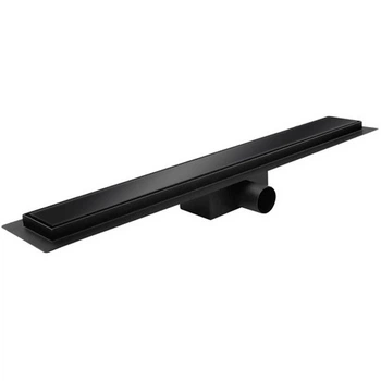 Трап линейный для душа KOER FD08 800мм с сухим затвором черный KR5142