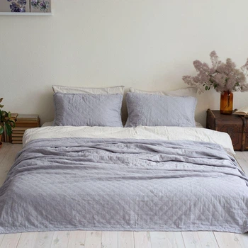 Покривало з наволочками La Modno Harmony 220x240 Pearl Grey (100% бавовна) (200360)