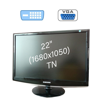 Монитор Samsung 2233BW / 22" (1680x1050) TN / 1x DVI, 1x VGA б/у