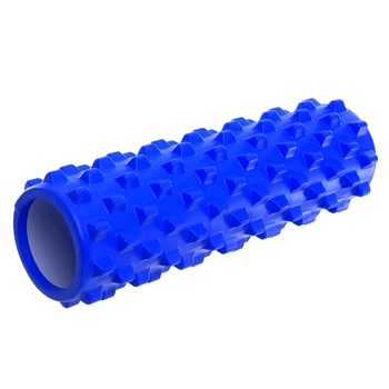 Ролер масажний циліндр (ролик мфр) 45см Grid Bubble Roller EVA (d-14см, Синій) (FI-6672_Синій)