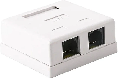 Гнездо поверхностного монтажа EPNew 2хRJ45 CAT 6 UTP Белое (6BX-U2WHA6)