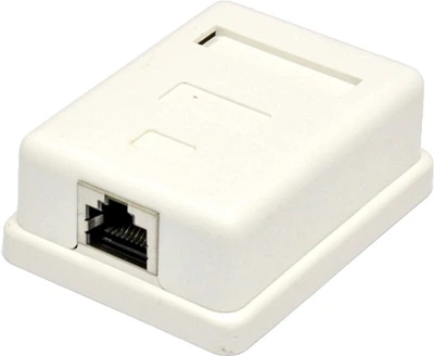 Гнездо поверхностного монтажа EPNew 1хRJ45 CAT 6 STP Белое (6BX-S1WHA6)