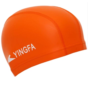 Шапочка для плавания из водонепроницаемой PU ткани YINGFA Pro (PU, Оранжевый) (C0077_Оранжевый)
