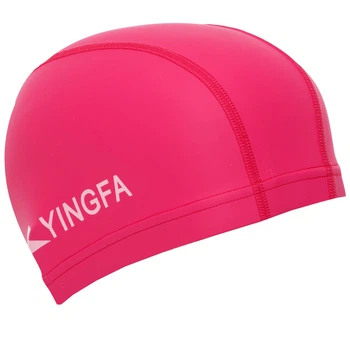 Шапочка для плавания из водонепроницаемой PU ткани YINGFA Pro (PU, Малиновый) (C0077_Малиновый)