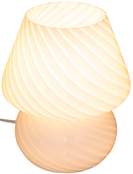 Lampa stołowa ze szklaną podstawą Atmosphera Cara 18.5 cm White (3560232732713)