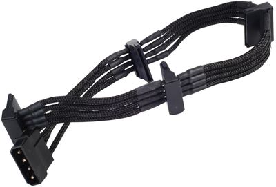 Кабель SilverStone PP07-BTSB 4Pin Molex > 4x SATA 0.32 м Black (SST-PP07-BTSB)