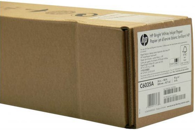 Папір для плотера HP C6035A Bright White Inkjet Paper 90 г/м2 610 мм x 45.7 м Матовий Білий (0088698171769)