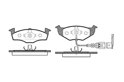 Комплект тормозных колодок, дисковый тормоз SKODA FABIA, VW POLO, REMSA (060911)