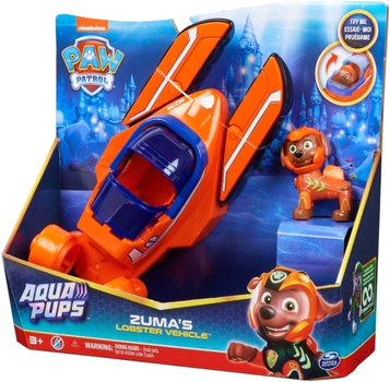 Машинка у формі лобстера з фігуркою цуценяти Зуми Spin Master Paw Patrol Aqua Pups (0778988446744)