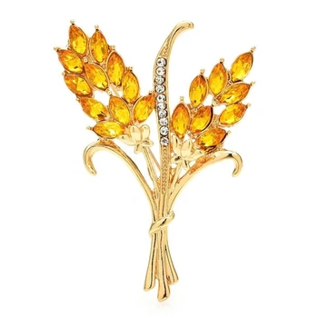 Брошь BROCHE бижутерия Колоски золотистая BRBF114285