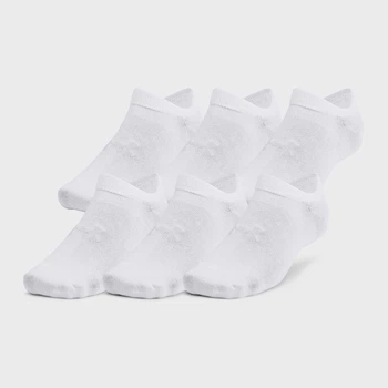Набір чоловічих шкарпеток високих Under Armour Essential No Show 6pk 1382611-100 XL 6 шт Білий (196885583681)