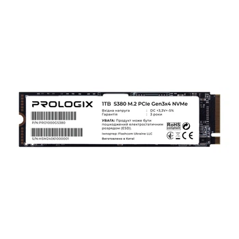 SSD-накопитель Prologix S380 1 ТБ M.2 2280 PCIe 3.0 x4 NVMe(DL_277F09E5BB00)