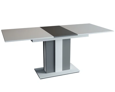 Стол обеденный Clasic 140(180)x80 Белая Аляска / Антрацит Intarsio