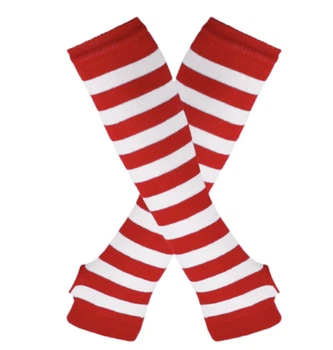 Гетры на руки Home Socks Нарукавники Красно-белые Широкая полоска