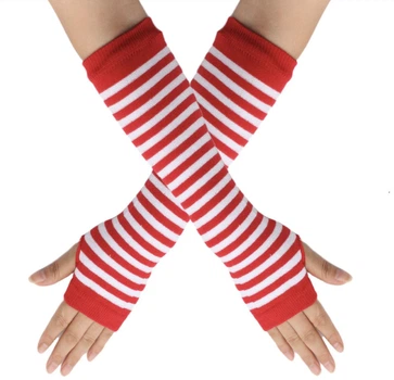 Гетры на руки Home Socks Нарукавники Красно-белые Узкая полоска