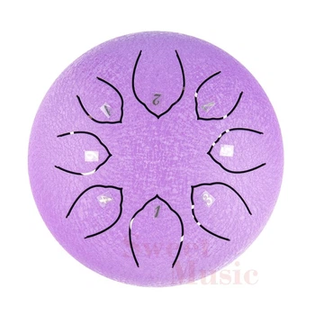 Глюкофон 6" (15см) 8 нот Hluru TOY8-6 Lavander Tongue Drum (8notes 6" C major) 304 Stainless Steel