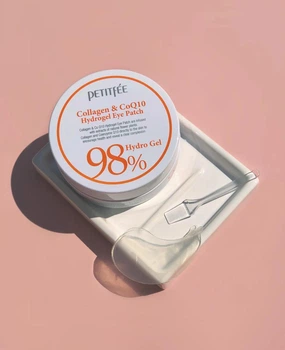 Гидрогелевые патчи под глаза с коллагеном и коэнзимом Petitfee Collagen & Co Q10 Hydrogel Eye Patch 60 шт