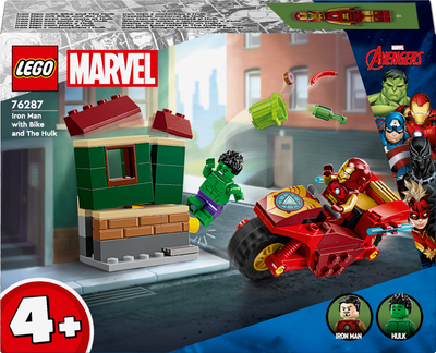 Конструктор LEGO Super Heroes Marvel Железный Человек на мотоцикле и Галк 68 деталей (76287)