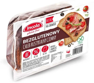 Хліб без глютену темний фермерський INCOLA 235 г