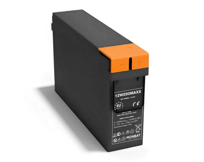 Аккумуляторная батарея MONBAT FRONT TERMINAL 12W250MAXX AGM 12V/250 Ah, 555x125x320 мм, 61 кг