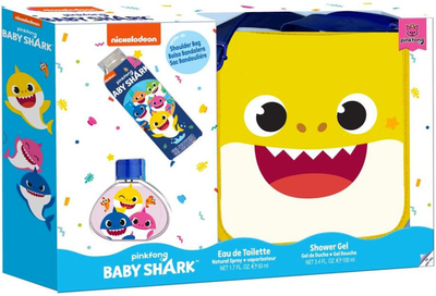 Zestaw dla dzieci Air Val International Baby Shark Woda toaletowa 50 ml + Żel pod prysznic 100 ml + Torba (8411114089676)