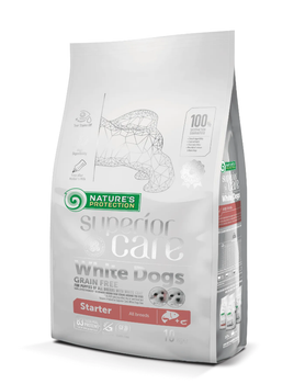 Сухий беззерновий корм для цуценят (стартер) всіх порід Superior Care White Dogs Grain Free Starter All Breeds 10 кг