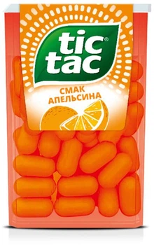 Упаковка драже Tic Tac зі смаком апельсину 18 г х 12 шт