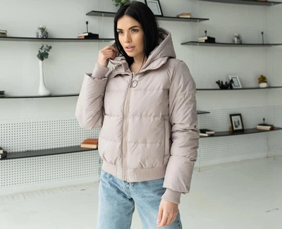 Осіння жіноча куртка UF-Fashion UF-33 46 кремовий