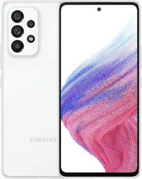 Смартфон 6.5" Samsung Galaxy A53 5G 6/128Gb 5G 2-SIM NFC 64/32Мп 8 ядер Android 12 White