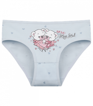 Детские слипы для девочки с принтом Bear Hug - Donella - 4181B16 - 98-104 см - Светло-голубой