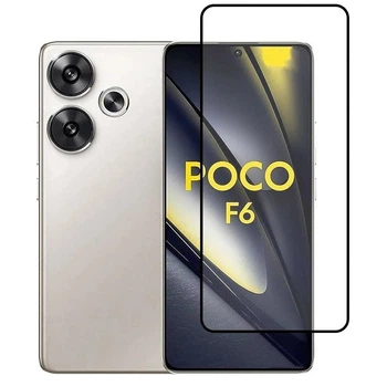 Защитное стекло Fiji Premium для Poco F6 полная проклейка Anti-Static черный
